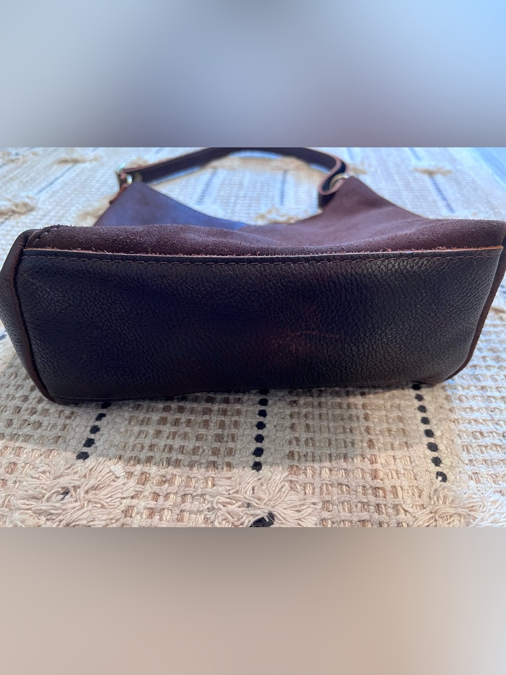Portland Leather Naomi Shoulder Bag Limited Edition Half Suede/Half Leather - Picture 3 of 8